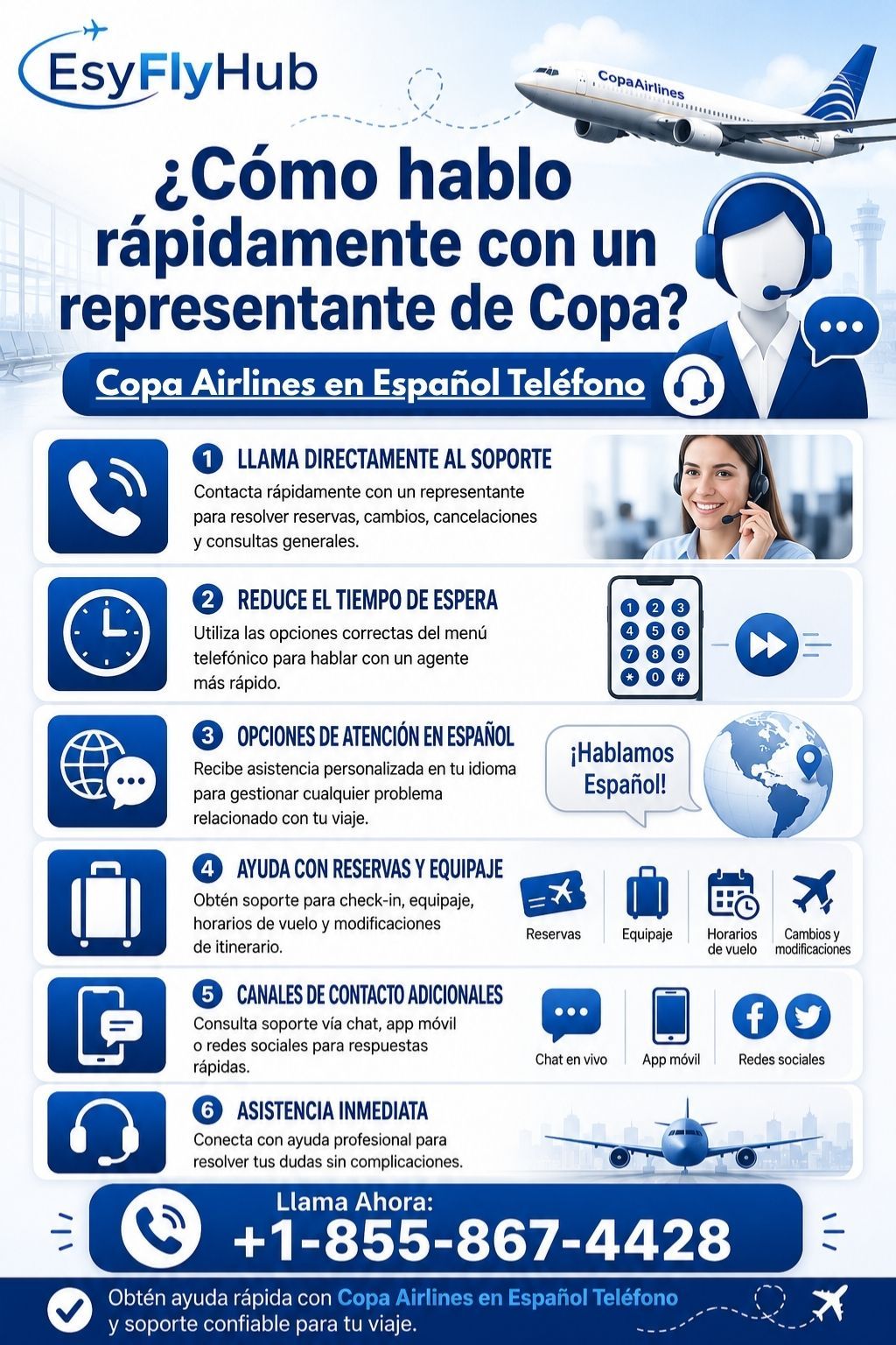 Copa Airlines en Español Teléfono