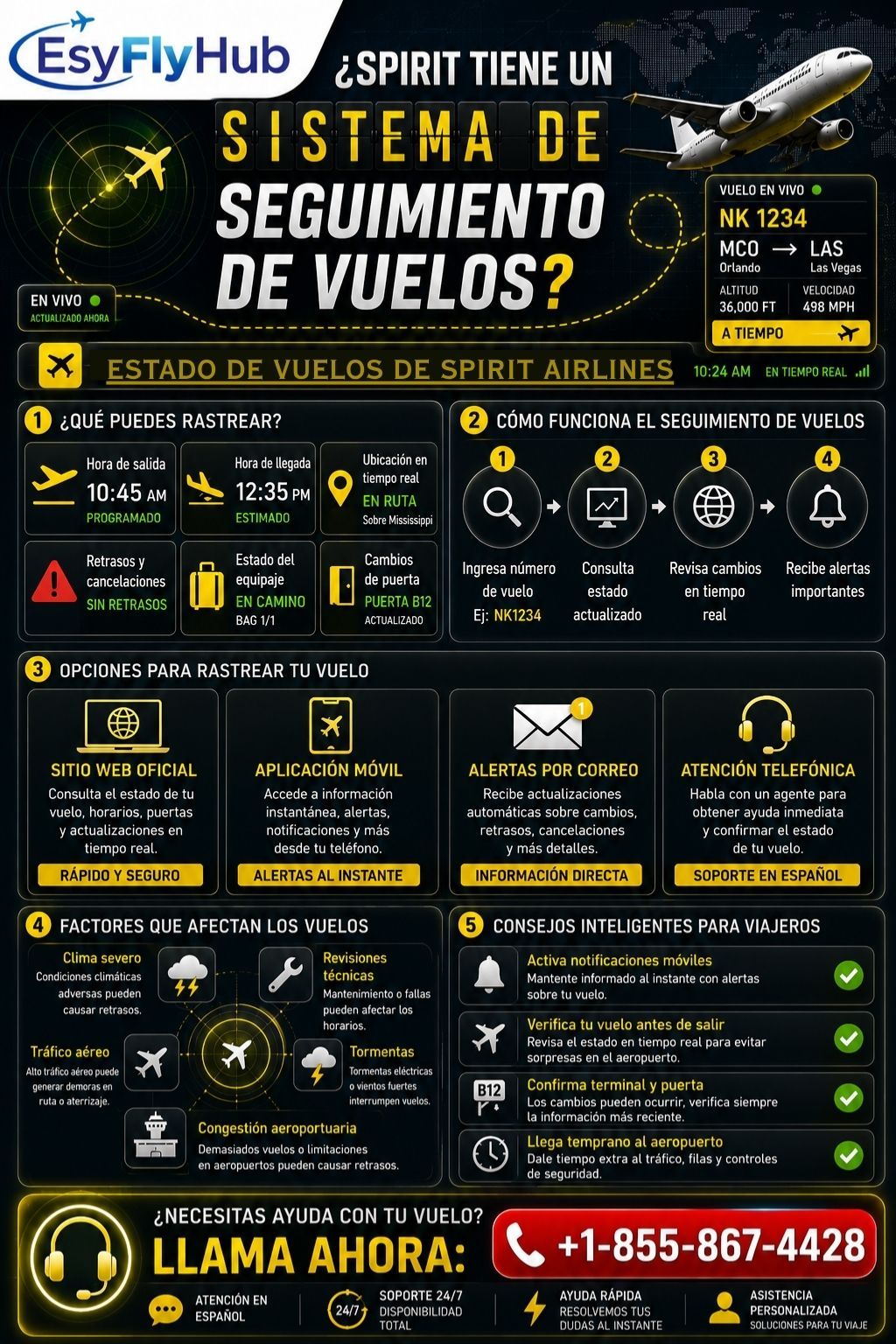 ESTADO DE VUELOS DE SPIRIT AIRLINES