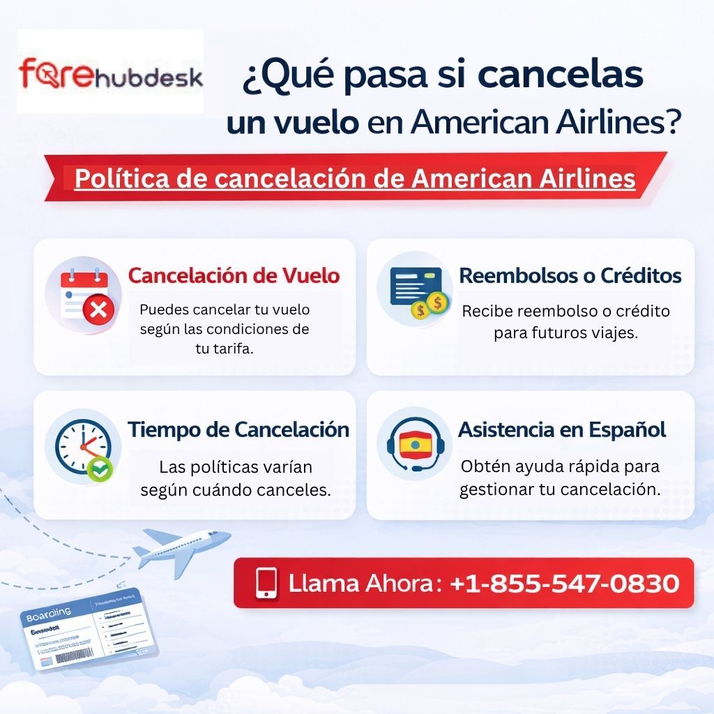 Política de cancelación de American Airlines