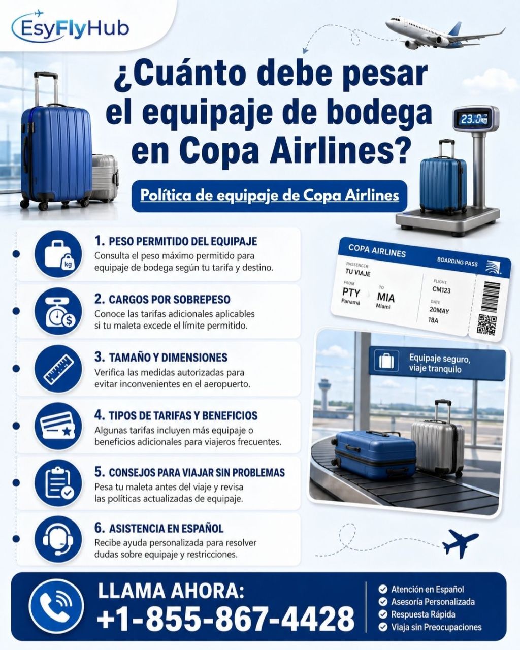 Política de equipaje de Copa Airlines