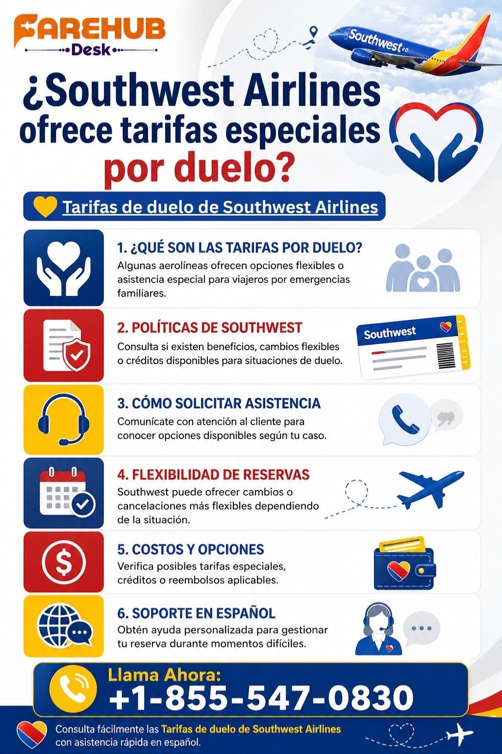 Tarifas de duelo de Southwest Airlines